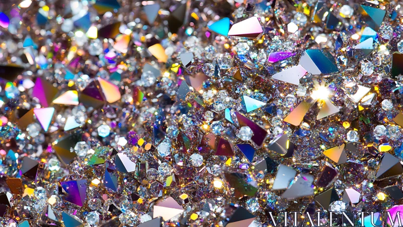 Prismatic crystal confetti sparkling in a jeweled daydream.