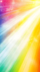 Prismatic light beam gradient with radiating spectral rays.