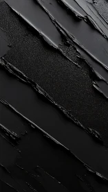 Velvety black abstract strokes with calm sculpted texture.