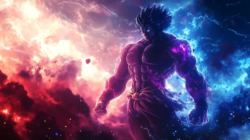 Cosmic warrior ignites power between firestorm and lightning rift