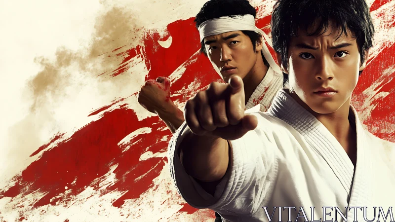 Focused karate students share fierce, determined energy.