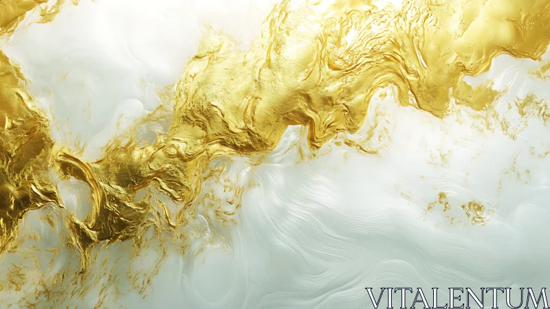 Liquid gold river glides over whispering white currents