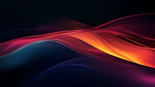 Luminous gradient waves with flowing neon spectral ribbons.