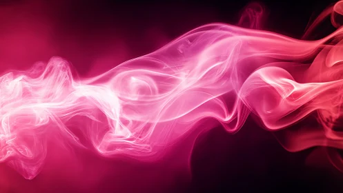 Pink translucent smoke trails extend laterally across frame