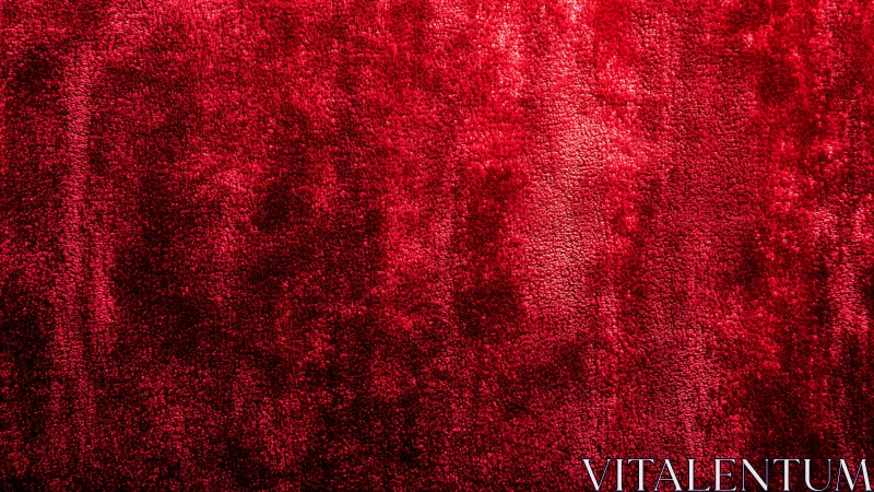 Deep red plush carpet texture in close-up detail view.