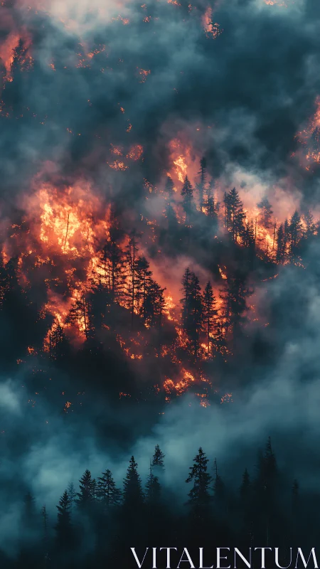 Inferno Consuming the Evergreen Sanctuary.