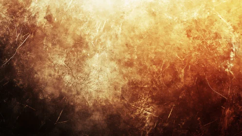Textured golden grunge surface shows radial burnished gradient lighting