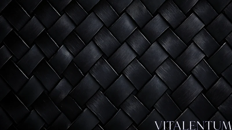 Midnight lattice of woven shadows in sleek black.