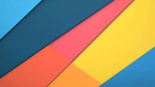 Layered geometric color bands create a bold modern backdrop