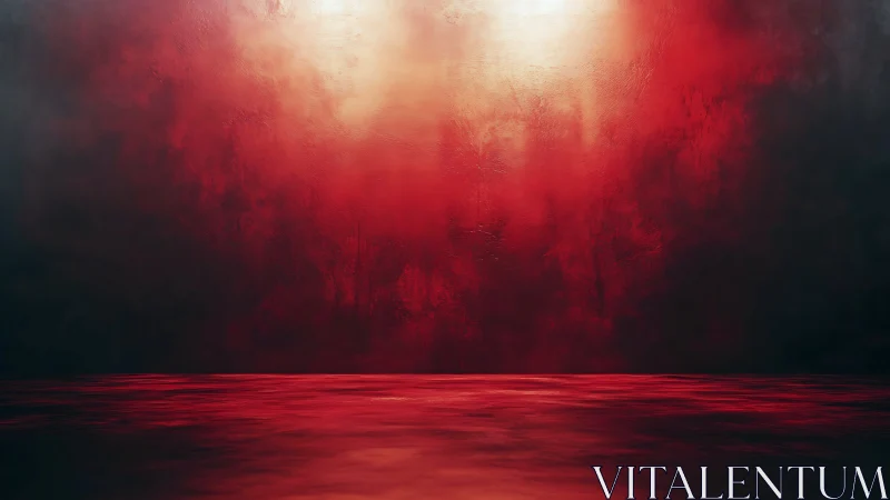 Red textured backdrop with illuminated gradient surface.