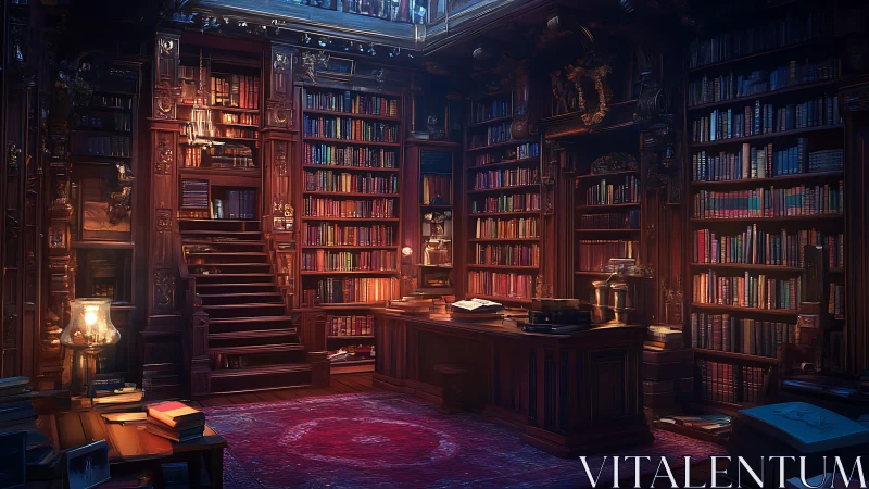 Cozy magical library filled with stories, secrets, and warmth.