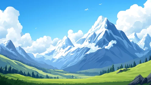 Sunlit mountain meadow welcoming you into bright stillness.