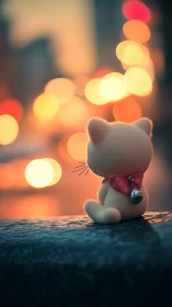 Porcelain Fortune Keeper Glows in Urban Twilight Magic