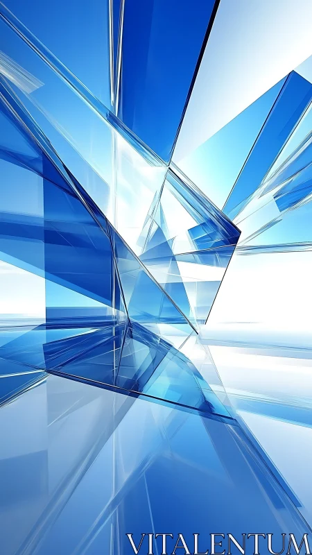 Parametric blue glass vectors in dynamic axial convergence.