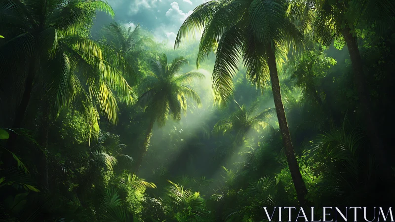 Emerald Cathedral: Where Light Descends Through Verdant Halls.