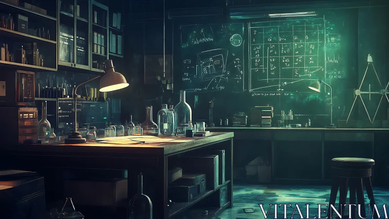 Late night laboratory glows with quiet curiosity and ideas