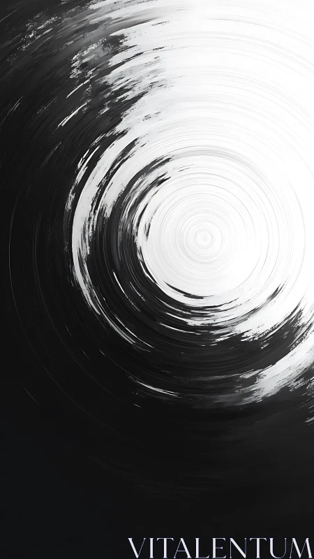 Monochrome radial vortex with concentric circular motion