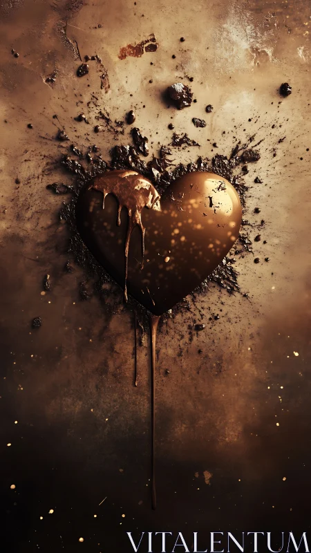 Molten Heart Explodes Through Dust and Debris