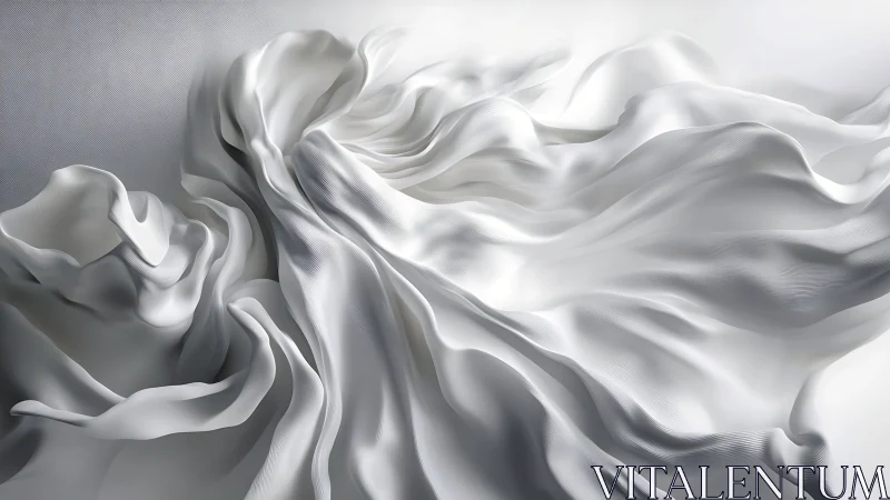 Undulating white fabric surfaces render controlled micro-pleated light flow