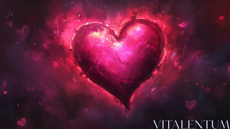 Luminescent Cardiac Form with Radiant Plasma Envelopment.