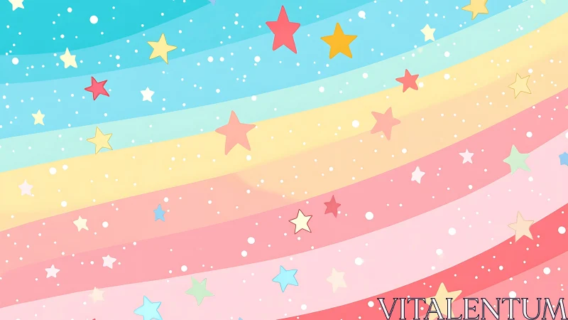Candy sky starstream with pastel ribbons and playful sparks.