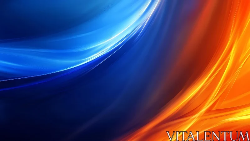 Dynamic Blue and Orange Gradient Flow.