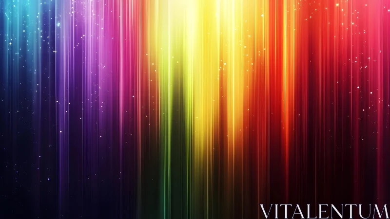 Vibrant rainbow light streaks abstract digital background art.