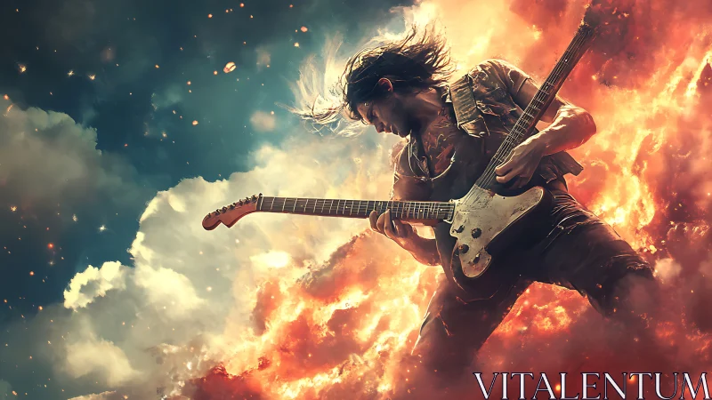 Fiery sky rocker pours raw energy into an electric solo