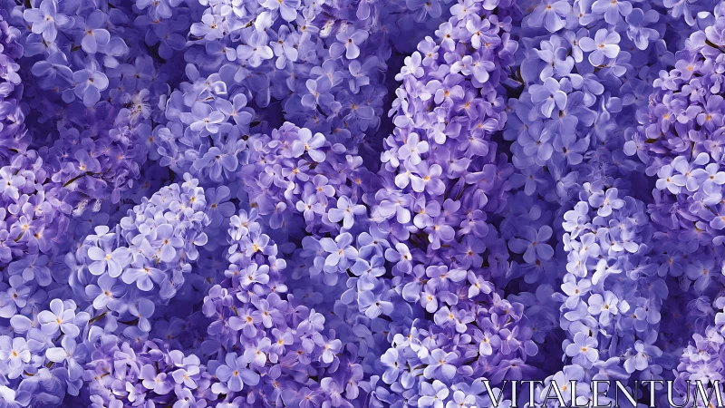 Densely-clustered lilac florets with chromatic gradient variation.