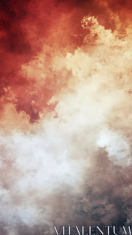 Atmospheric cloud gradient merges warm and cool tonal fields