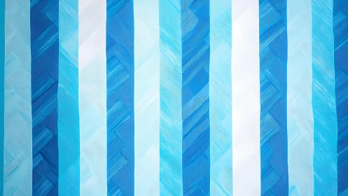 Vertical Blue and White Striped Abstract Pattern with Textured Brushstrokes.