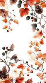 Crisp Autumn Garland Framing Quiet White Morning Light.