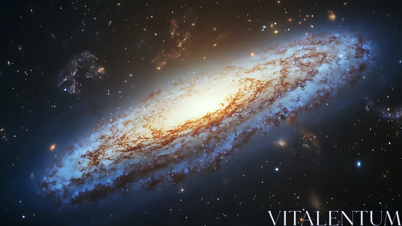 Spiral galaxy core glowing with dense starfield halo.