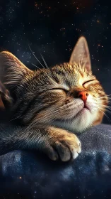 Cosmic Cat Dreaming Among the Stars.