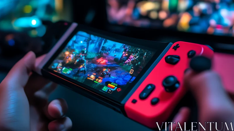 Red Joy-Con Controller Gaming Mobile Immersion.