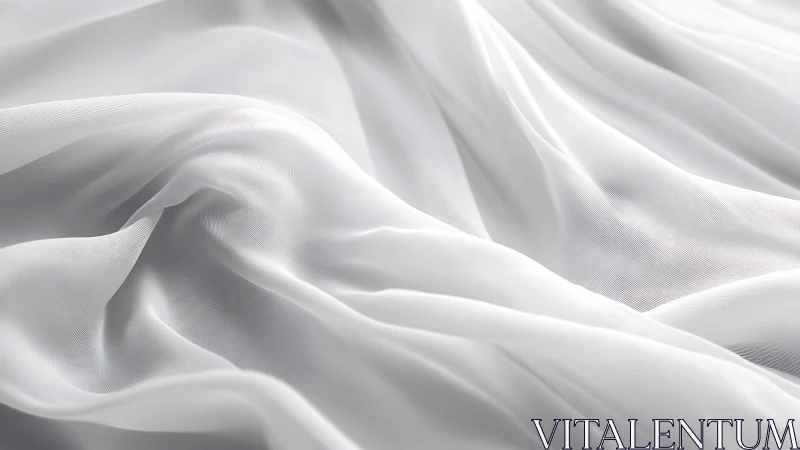 Translucent white silk folds with soft studio side lighting.