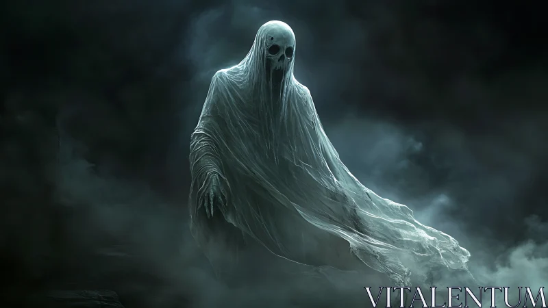 Ethereal Wraith Apparition in Cinematic Digital Painting.