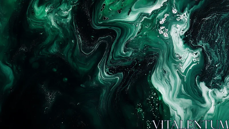 Emerald currents drifting through a dreamy cosmic tide.