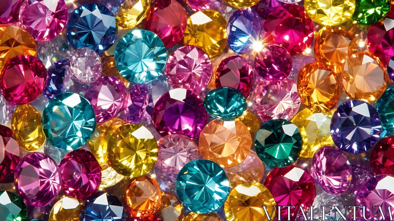 Colorful jewel mosaic sparkling with playful bright light.