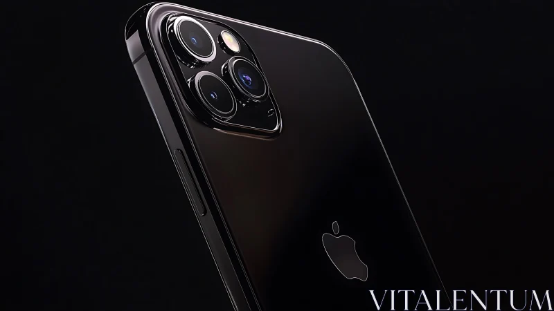 Black iPhone Pro with Advanced Quad Camera System.