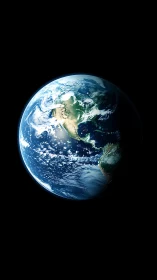 Illuminated Earth terminator view with cloud field dynamics.