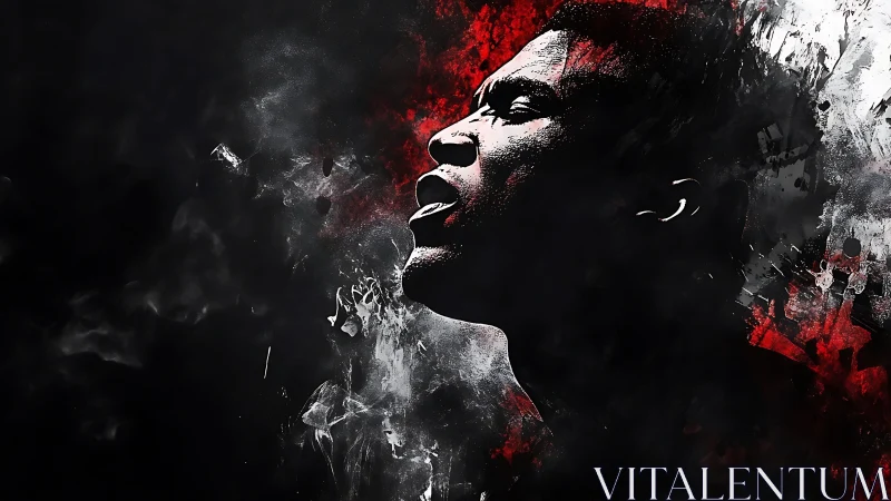 Expressive male portrait rendered in high-contrast digital paint