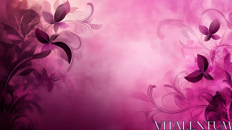 Translucent Floral Gradients: Layered Organic Silhouettes with Ethereal Depth.