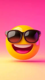 Sunset-slick smiley in oversized shades beams unapologetically.