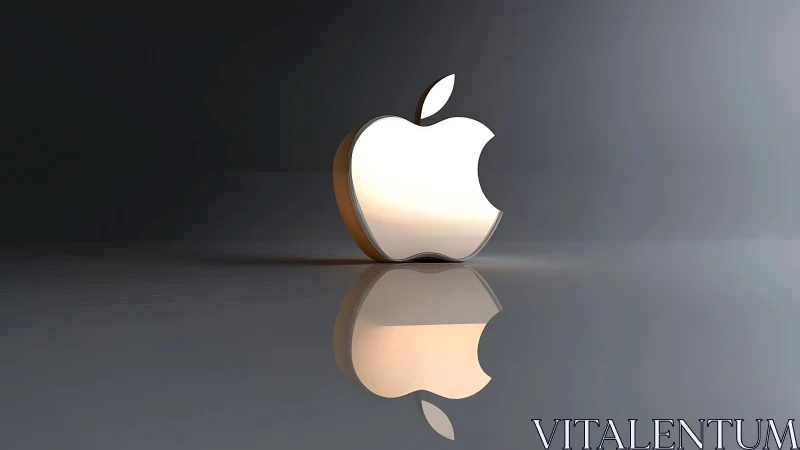 Glowing Apple Logo Shines with Modern Elegance and Warmth