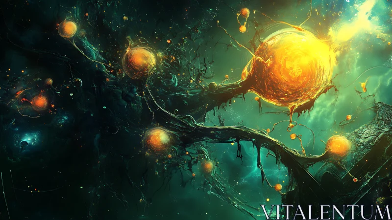 Bioluminescent plasma orbs entangle along cosmic filament roots