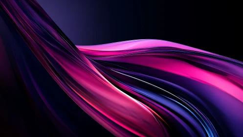 Abstract luminous ribbons in magenta and blue gradients.