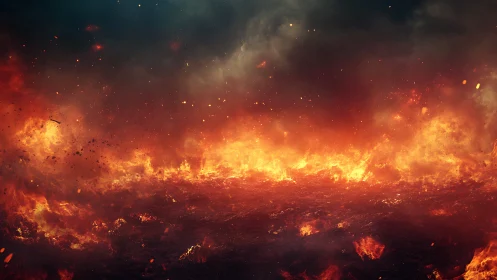 Inferno's Crescendo: Apocalyptic Flames Devour The Void.