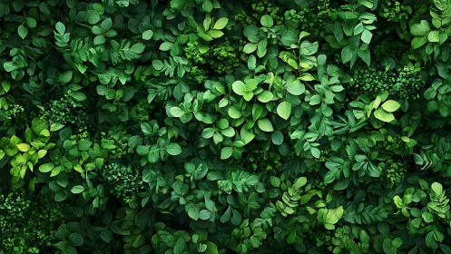 Leafy chorus on a living emerald wall of quiet abundance.