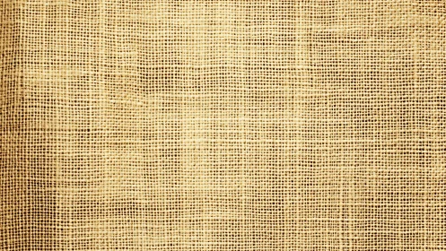 Coarse burlap fabric texture fills frame with woven grid